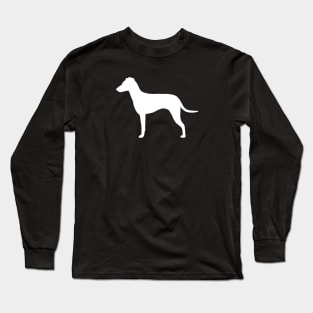 Manchester Terrier Silhouette with Natural Ears Long Sleeve T-Shirt